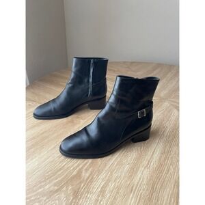 Lauren‎ Ralph Lauren Black Leather Classic Buckle Preppy Old Money Timeless